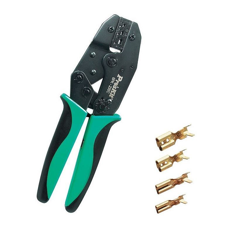 Cleste profesional presat papuci, 0.5-6 mmp, transmisie cu clichet - imagine 3